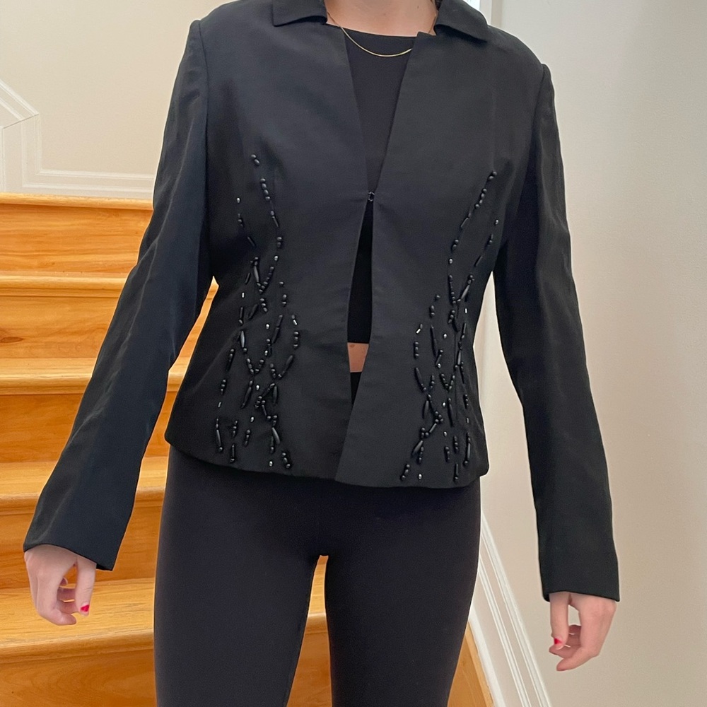 Black Beaded Women's Jacket